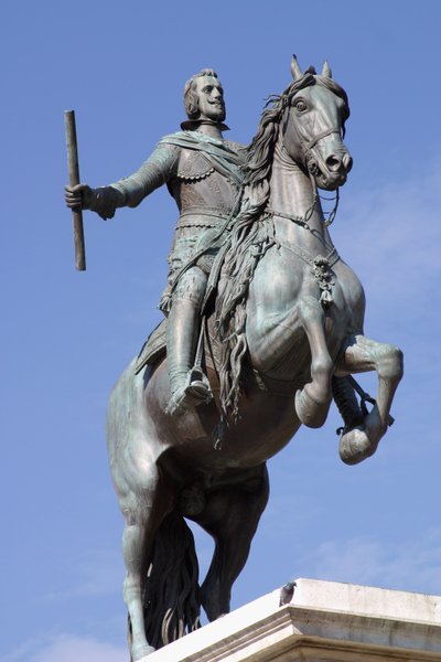 Equestrian statue of Philip IV (1605-65) King of Spain, cast in bronze by Tacca by Diego Velázquez